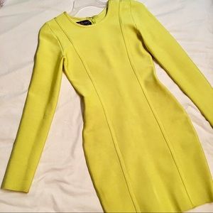 BANDAGE MINI DRESS LIME GREEN CHARTREUSE